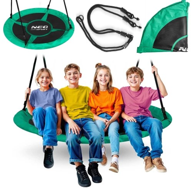 Huśtawka Neo-Sport Bocianie gniazdo Swingo 125 cm Zielona (5903890625375) - obraz 5