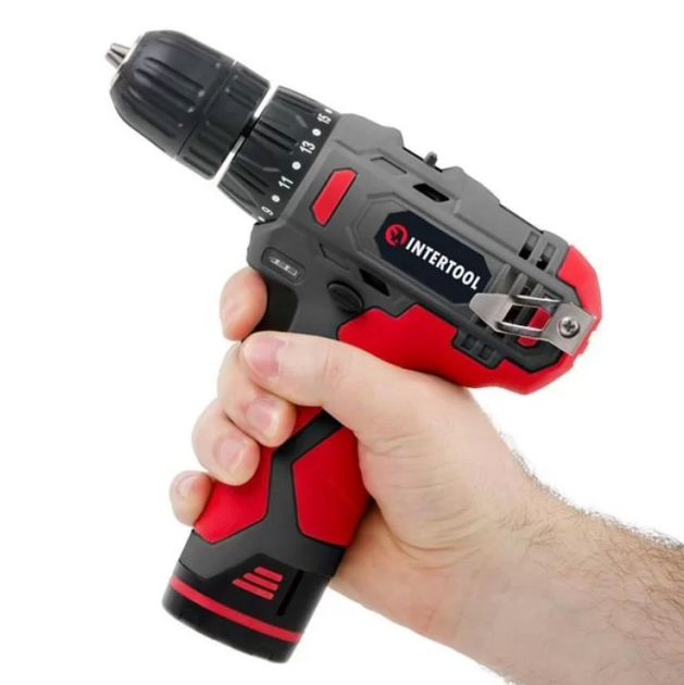 Шуруповерт аккумуляторный Intertool 12В (DT-0310) 1,5 Ач,12 В - изображение 2
