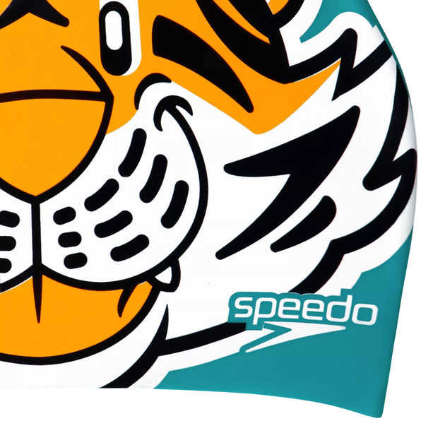 Дитяча шапочка для плавання Speedo PRINTED CHARACTER CAP IU зелена (8-00232614671) Onesize - Фото 3 Дитяча шапочка для плавання Speedo PRINTED CHARACTER CAP IU зелена (8-00232614671) Onesize - зображення 3