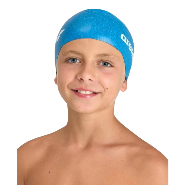 Дитяча шапочка для плавання Arena SILICONE JR CAP синя 6-12 років (006360-904) Onesize - Фото 2 Дитяча шапочка для плавання Arena SILICONE JR CAP синя 6-12 років (006360-904) Onesize - зображення 2