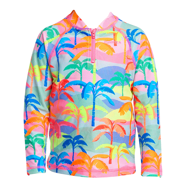 Детская солнцезащитная накидка Funkita Toddler Girl's Zippy Rash Vest Poka Palm размер 4 розовый (FKS023G71734) 110 - Фото 4 Детская солнцезащитная накидка Funkita Toddler Girl's Zippy Rash Vest Poka Palm размер 4 розовый (FKS023G71734) 110 - изображение 4