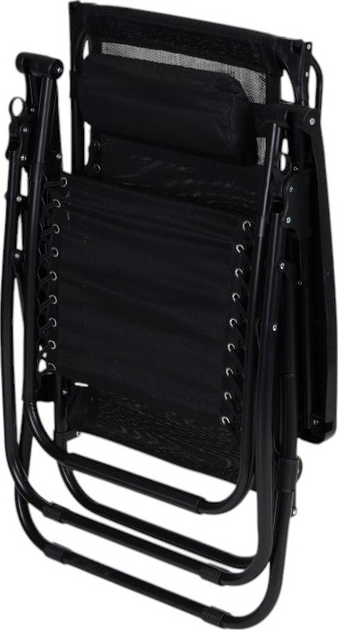 Садовий шезлонг ModernHome by Multistore Black (ZRL009-R BLACK) - зображення 7