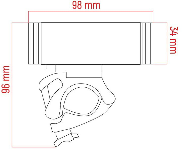 Lampa rowerowa DPM SP0507 400 lm (5906881229392) - obraz 10