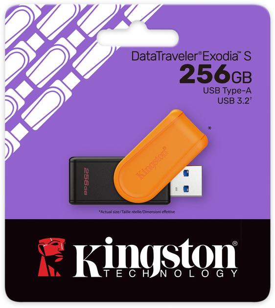 Pendrive Kingston DataTraveler Exodia S 256GB USB 3.2 Gen 1 Black/Orange (DTXS/256GB) - obraz 4