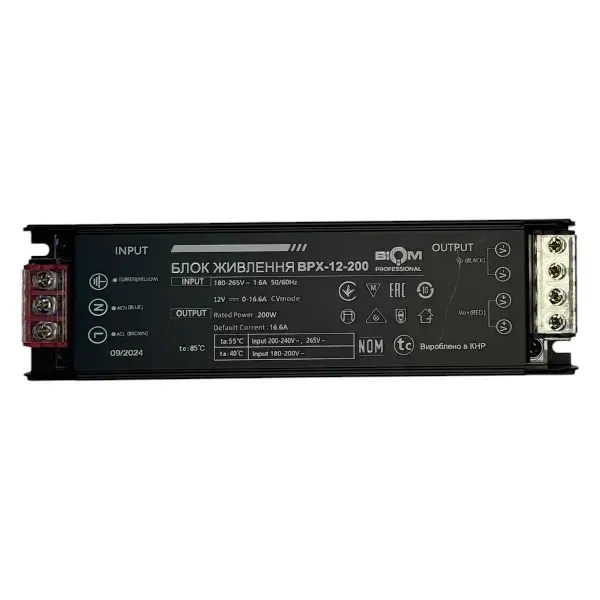 Блок живлення BIOM Professional DC12 200W BPX-12-200 16,6А - изображение 2