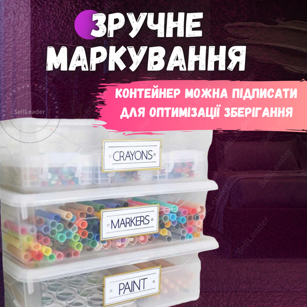 Контейнер пластиковый 6л HomeStar прозрачный для елочных игрушек одежды обуви вещей с крышкой для гаража - изображение 3