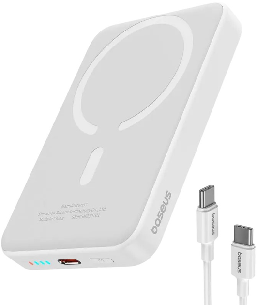 УМБ Baseus Magnetic Mini Air Wireless 10000mAh 20W White (P10059001223-00) - зображення 9