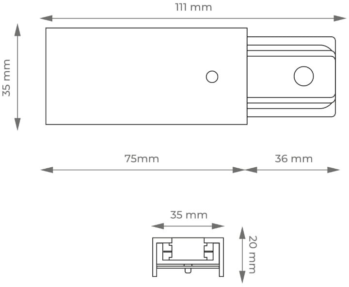 Комплект трекового освітлення X-Line STR-3XGU10-NW 3 x GU10 White - зображення 9