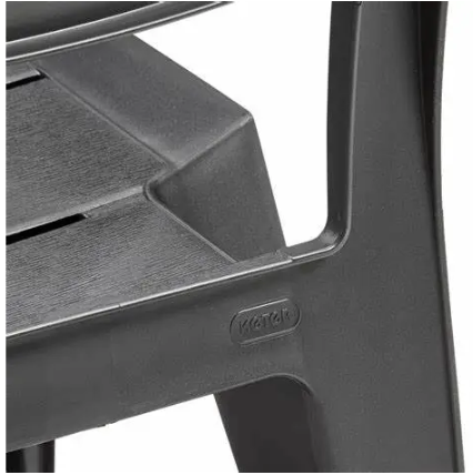 Садовий стілець пластиковий Julie Dining Chair 246188 графіт - изображение 2