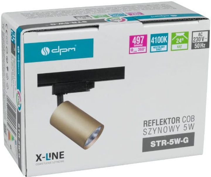 Трековий світильник X-Line STR-5W-G 5 Вт 497 лм 4100 К золотий - зображення 6
