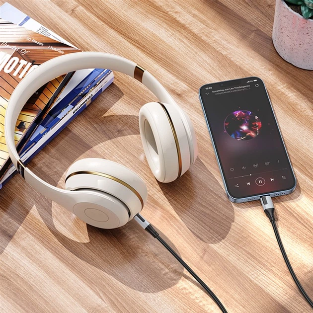 Аудиокабель Borofone BL19 Creator digital audio conversion cable iP Black (6941991108327) - изображение 5