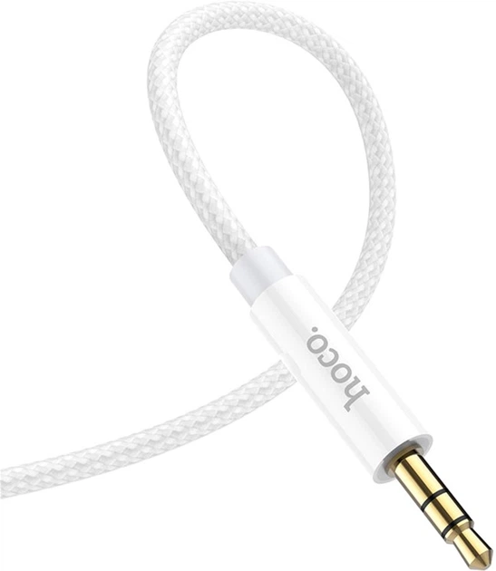 Аудиокабель Hoco UPA19 AUX audio cable (L=1M) Silver (6931474759870) - Фото 3 Аудиокабель Hoco UPA19 AUX audio cable (L=1M) Silver (6931474759870) - изображение 3