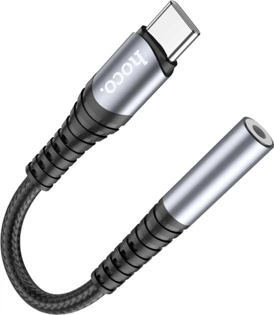 Кабель-перехiдник Hoco LS33 Type-C Digital 3.5 Audio converter Metal Gray (6931474761163) - зображення 4