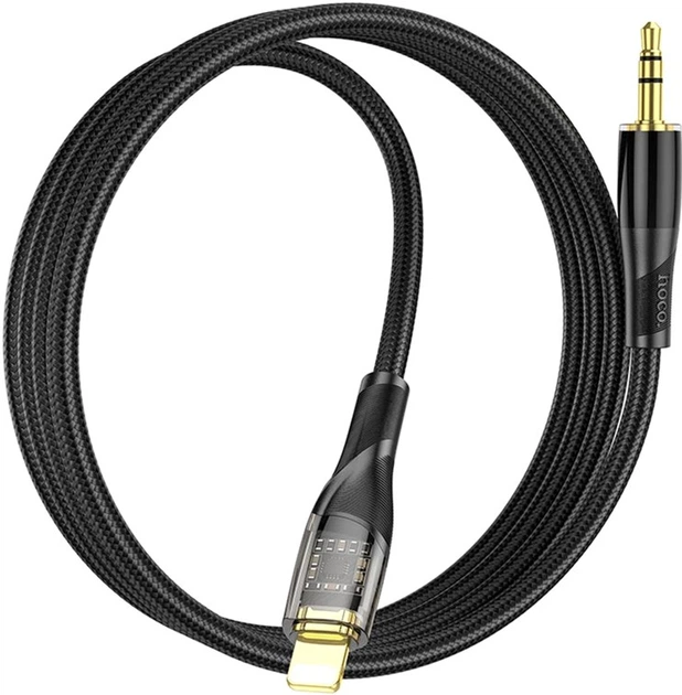Аудіокабель Hoco UPA25 Transparent Discovery Edition Digital audio conversion cable iP Black (6931474791153) - Фото 4 Аудіокабель Hoco UPA25 Transparent Discovery Edition Digital audio conversion cable iP Black (6931474791153) - зображення 4