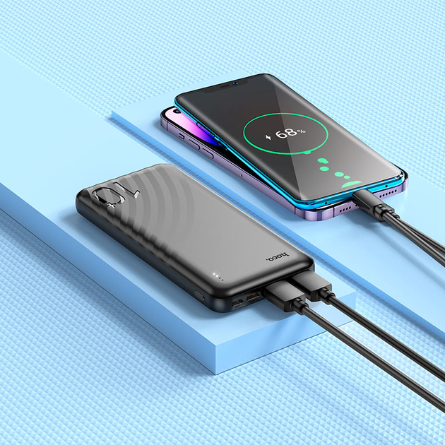 Powerbank Hoco J123 10000mAh Black - obraz 4