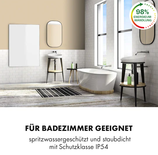 Инфракрасный нагреватель Klarstein Wonderwall Air 96 120x81см, 960Вт, настенный - изображение 3
