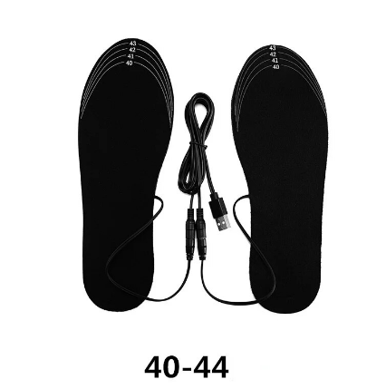Устілки з підігрівом від USB Універсальні / Устілки від USB Power Bank нар. 40-44 / Чорний - зображення 2