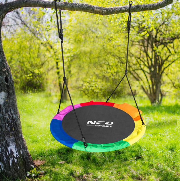Гойдалка Neo-Sport Лелече гніздо Swingo 120 см XXL Різноколььорова (5903890617660) - зображення 12