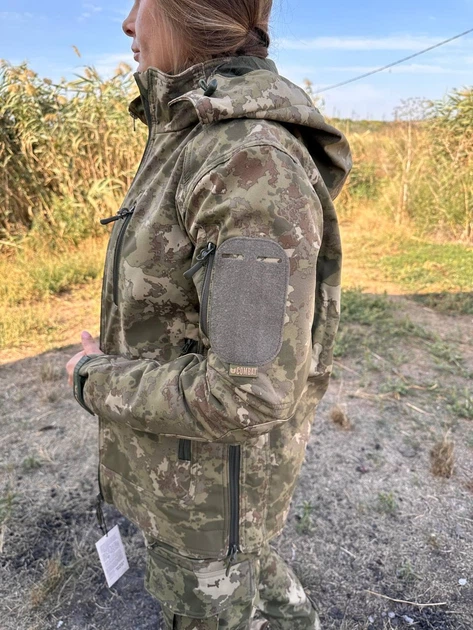 Куртка тактична камуфляж Жіноча COMBAT Soft-Shell камуфляж ЗСУ S L - зображення 7