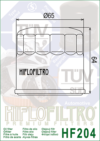 Фильтр масляный HIFLO FILTRO (HF204) - Фото 2 Фильтр масляный HIFLO FILTRO (HF204) - изображение 2
