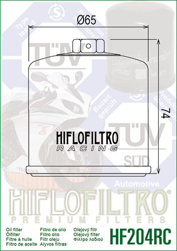 Фільтр оливний HIFLO FILTRO RACING (HF204RC) - зображення 2