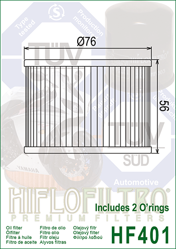 Фильтр масляный HIFLO FILTRO (HF401) - изображение 2