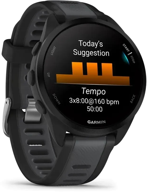 Smartwatch Garmin Forerunner 165 GPS Black/Slate Grey (010-02863-20) - obraz 3