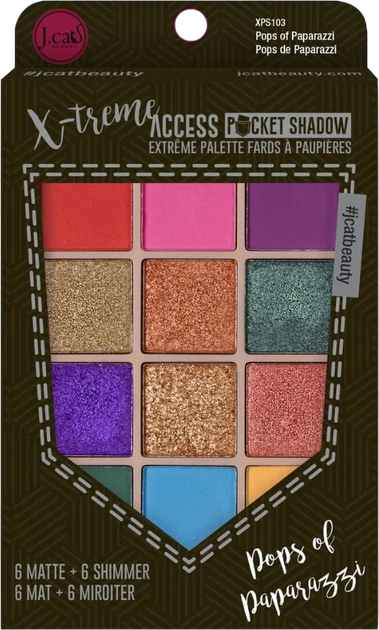 Палетка тіней для очей J.Cat Beauty X-Treme Access Pocket Shadow 103 Pops of Paparazzi 10 г (648260422158) - зображення 3
