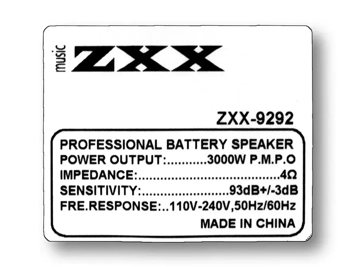 Акустическая переносная колонка ZXX-9292 60Вт 10" 72х43х34см TWS/FM/USB/TF/SD/BT/REC/EQ/LED/2MIC/ДУ 1шт - изображение 2
