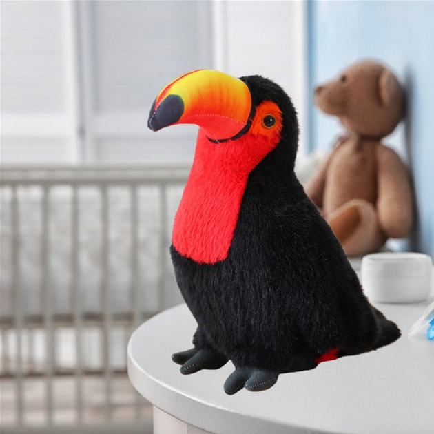 Maskotka-przytulanka Lean Toys Tukan Czerwony 20 cm 13817 (5905991033097) - obraz 2