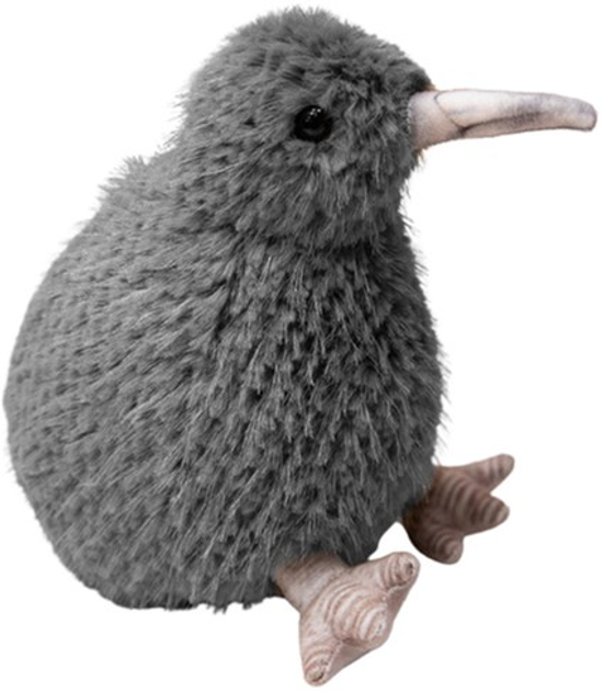 Maskotka-przytulanka Lean Toys Ptak Kiwi Szary 17 cm 13839 (5905991033301) - obraz 1
