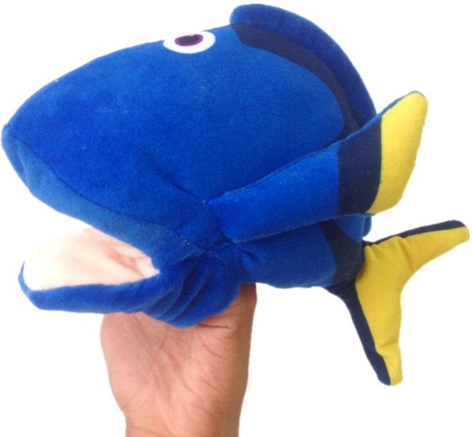 Лялька на руку Lean Toys Рибка Блакитна 25 см 16407 (5905679079171) - зображення 2