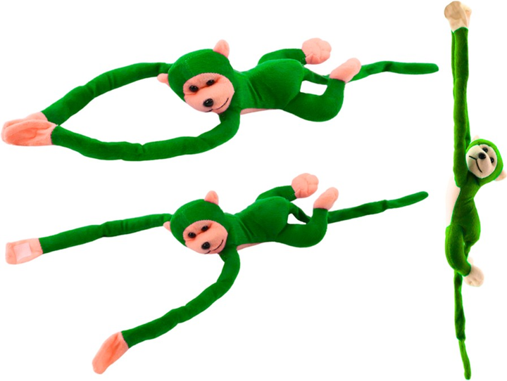 М'яка іграшка Lean Toys Мавпа зі звуком Зелена 60 см 16810 (5905884451274) - зображення 4