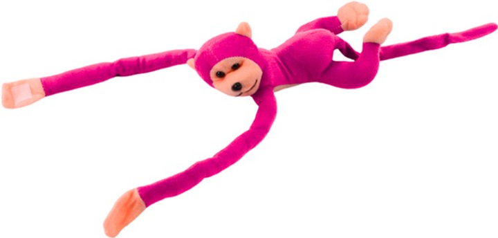 Maskotka Lean Toys Małpka z dźwiękiem Ciemnoróżowa 80 cm 16817 (5905884451342) - obraz 2