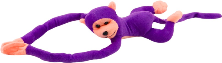 Maskotka Lean Toys Małpka z dźwiękiem Fioletowa 80 cm 16819 (5905884451366) - obraz 3