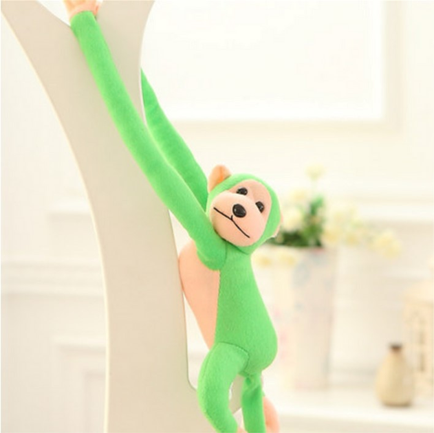 М'яка іграшка Lean Toys Мавпа зі звуком Зелена 80 см 16820 (5905884451373) - зображення 5