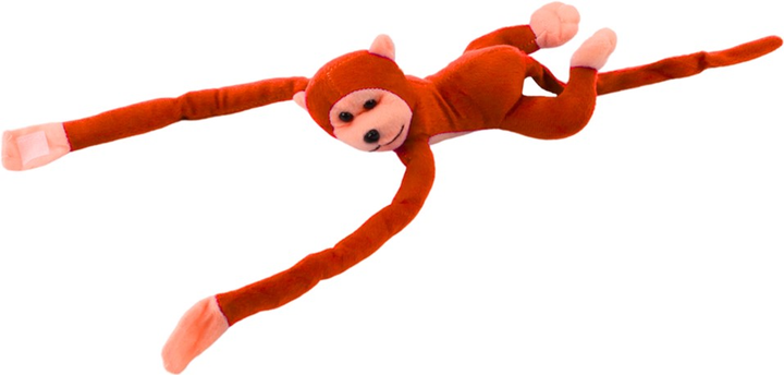 Maskotka Lean Toys Małpka z dźwiękiem Pomarańczowa 80 cm 16822 (5905884451397) - obraz 2