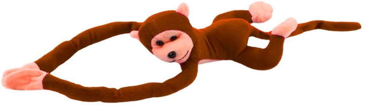 М'яка іграшка Lean Toys Мавпа зі звуком Темно-коричнева 80 см 16824 (5905884451410) - зображення 2