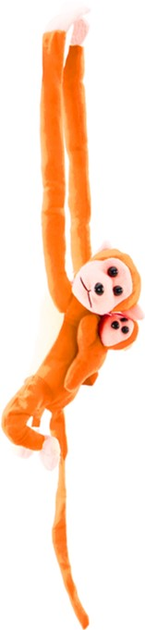 М'яка іграшка Lean Toys Мавпа з дитинчам Помаранчева 90 см 16842 (5905884451595) - зображення 1