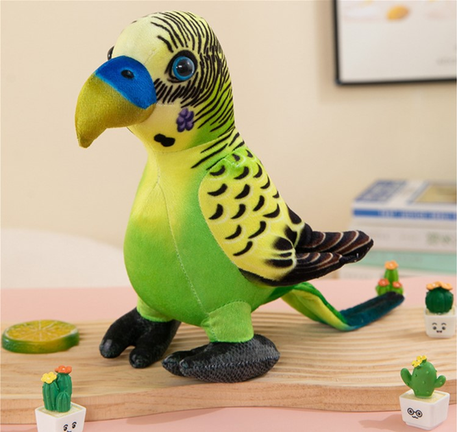 М'яка іграшка Lean Toys Папуга Зелена 20 см 16847 (5905884451649) - зображення 2