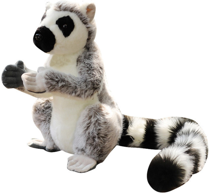 Maskotka Lean Toys Lemur Szary 28 cm 20941 (5905991034834) - obraz 1
