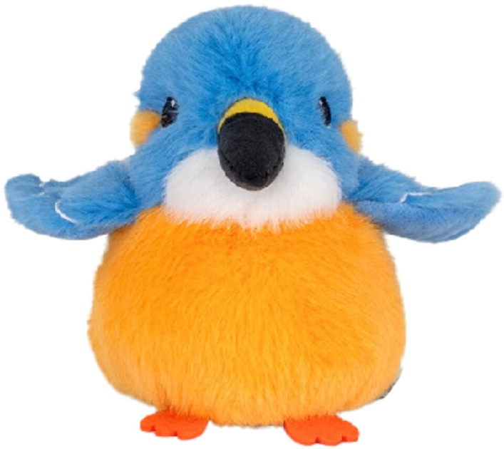 М'яка іграшка Lean Toys Птах Блакитно-помаранчевий 12 см 21919 (5905991042747) - зображення 1