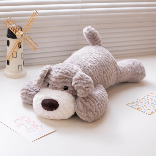 Maskotka-przytulanka Lean Toys Piesek Jasnoszary 30 cm 22156 (5905991045120) - obraz 2