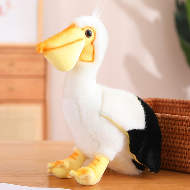 Maskotka-przytulanka Lean Toys Ptak Pelikan Biały 24 cm 22177 (5905991045335) - obraz 2