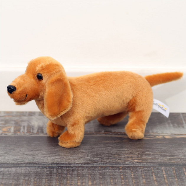 Maskotka-przytulanka Lean Toys Jamnik Jasnobrązowy 25 cm 22445 (5905991048015) - obraz 2