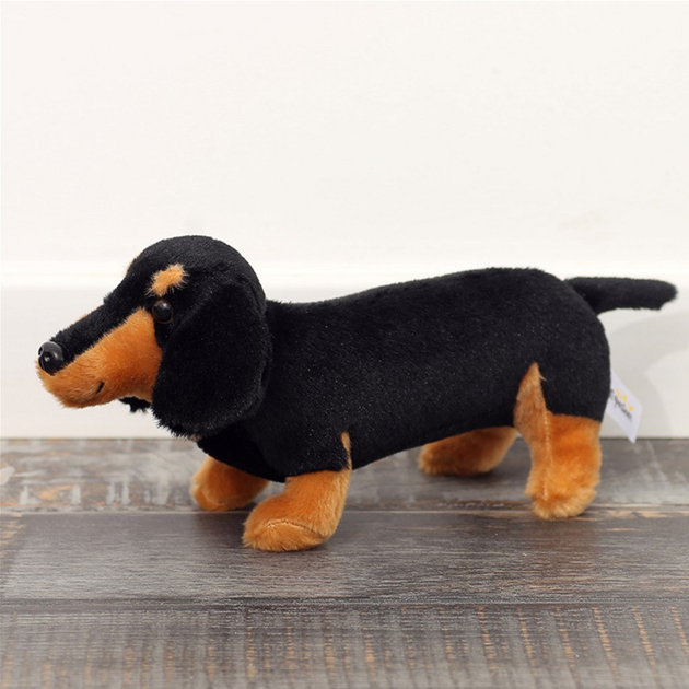 Maskotka-przytulanka Lean Toys Jamnik Czarny 25 cm 22448 (5905991048046) - obraz 2