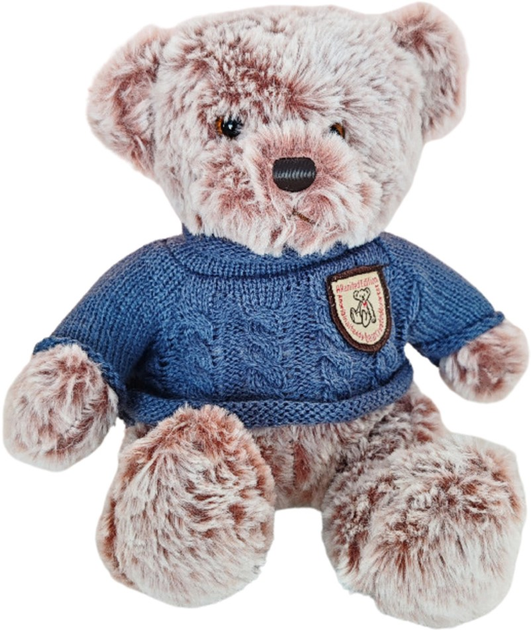 Maskotka-przytulanka Lean Toys Miś w niebieskim sweterku Szary 21 cm 22123 (5905991044796) - obraz 1