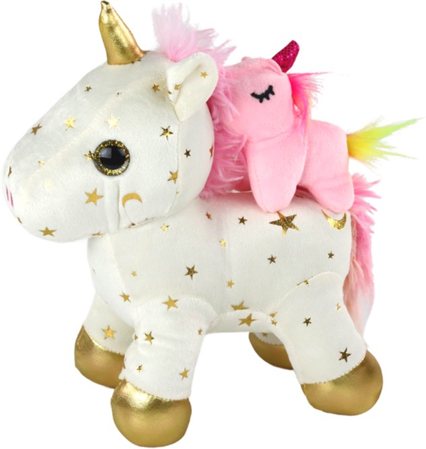 Maskotka muzyczna Lean Toys Jednorożec Biały w Gwiazdki 17691 (5905991005414) - obraz 2