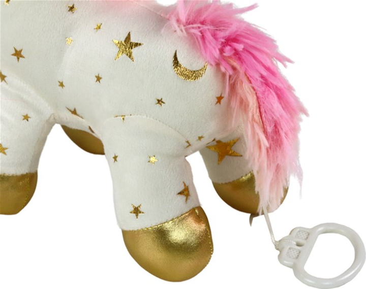 Maskotka muzyczna Lean Toys Jednorożec Biały w Gwiazdki 17691 (5905991005414) - obraz 3
