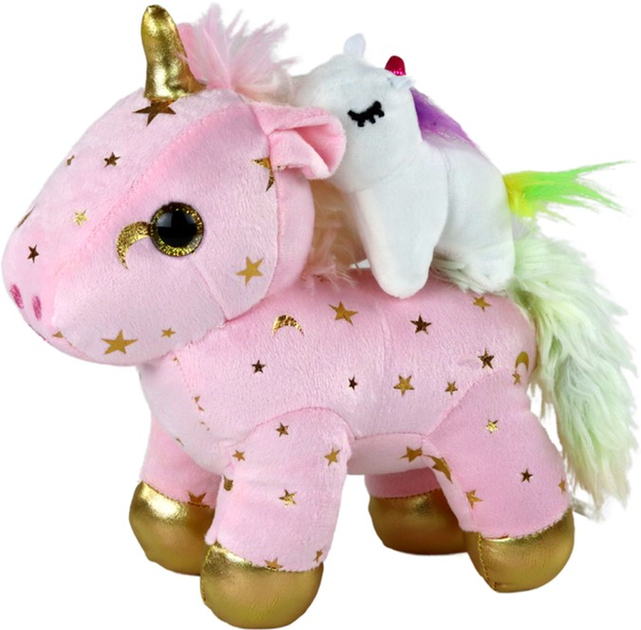Maskotka muzyczna Lean Toys Jednorożec Różowy w Gwiazdki 17692 (5905991005421) - obraz 2